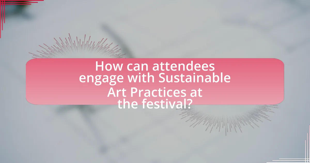 How can attendees engage with Sustainable Art Practices at the festival?